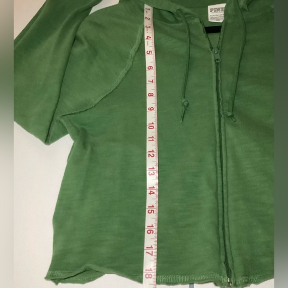 PINK Victoria’s Secret Green Zip-Up Hoodie Jacket - Picture 3 of 8